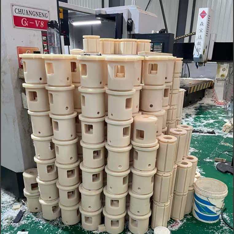 Custom CNC nylon machining — OEM nylon bushing gear roller manufacturer